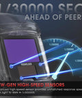 Close-up of Flip Up Auto Darkening Welding Helmet With Large View Digital True Color Lens, showcasing high-speed sensors response time.