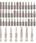 Solid 53 Piece Right Angle Screwdriver Set With S2 Bits And Mini Ratchet Includes Magnetic Extensions For Reaching Tough Spots Fast Plus Demagnetizer Tool For All Your Home Repair Vibes, 1in and 2in bits