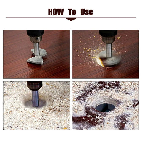 How to use Pro Grade Carbide Tipped Forstner Drill Bits Set with 16mm and 17mm hole saw blades for woodworking.
