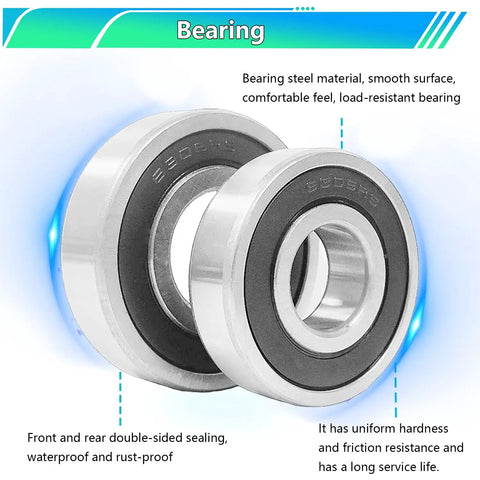 Heavy Duty Washer Tub Seal Bearing Kit For Samsung And Kenmore Front Loaders DC69-00804A showing steel bearings with double-sided sealing.
