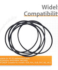 87 Inch 4 Rib Dryer Belt Replacement One Quarter Inch Wide For Wide Range Of Front Load Dryers Includes WE12X82 WE12X10014 AP4379804 WE12X42 WE12X82P, black belt