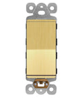 Frameless Brushed Gold Paddle Wall Light Switch Single Pole 3 Wire 15A 120 277VAC UL Listed Thermoplastic Residential Grade Easy Install Low Profile 1 Pack
