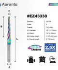 2.5 Degree Tapered Ball Nose CNC Router Bit 1/4 Inch Shank 4 Flutes Up Cut End Mill with 1/8 Inch Tip for 3D Carving Engraving
