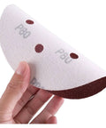 Premium 6 Inch Hook And Loop Sandpaper Discs Set, showing P80 grit aluminum oxide sandpaper held in hand.