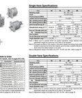 Rock Solid Free Mount Rotary Actuator Featuring Smooth Vane Design For Reliable Air Rotation Heavy Duty Industrial Pneumatic Motor specifications chart