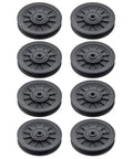 Heavy Duty Pulley Wheel Set For Cable Fitness Machines, round black nylon rollers, set of 8, for gym and home workouts