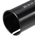 Close-up of Seat Post Reducer Sleeve Adapter 30.9mm To 31.6mm For Bikes Aluminum Alloy Black with visible measurements