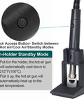 Powerful 1000W Touch Screen Rework Station with holder and quick switch button visible, ideal for precise solder rework.