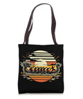 Dragon Boat Racing Paddler Tote Bag with sunset and dragon design, ideal for dragonboating enthusiasts and team members, durable and water resistant.