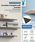 Five Pack Hidden Stainless Steel Shelf Brackets For White Walls Invisible Triangular Wall Mounts Heavy Duty Yet Sleek