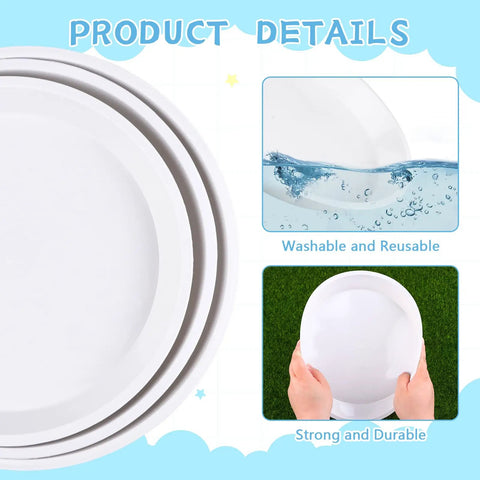 28 Piece Stepping Stone Mold Kit With Round Concrete Molds And Mosaic Tiles And Carving Tools for DIY Handprint and Footprint Stones
