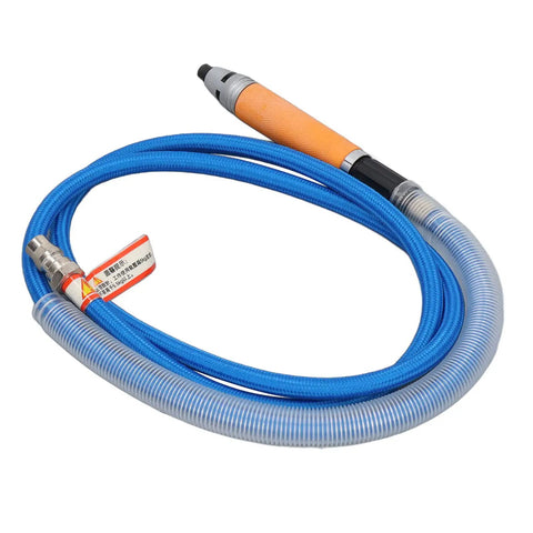 Lightweight Pneumatic Grinding Pen Straight Handle with blue hose, designed for precision engraving and cutting tasks.