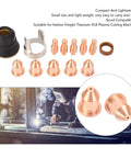 Ultimate 13PC Plasma Cutting Consumables Kit With Tough Nozzles For Harbor Freight 45A Welder showing tips and nozzles for precision welding.