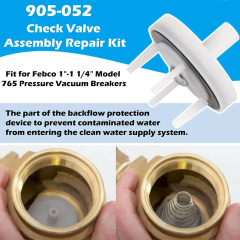 1 Inch And 1 Quarter Inch Backflow Preventer Repair Kit For 765 EBV Vacuum Breaker With Bonnet Poppet Kit 905-212 905-052 shown