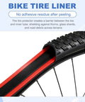 Premium TPU Bike Tire Liner For Puncture Protection And Tube Shield Inner Liner 23x2.3x1mm Fits 700C Road Mountain City Gravel Touring Bikes Blue Lightweight Durable Add On That Helps Prevent Flats, cross-section view on bike tire with liner