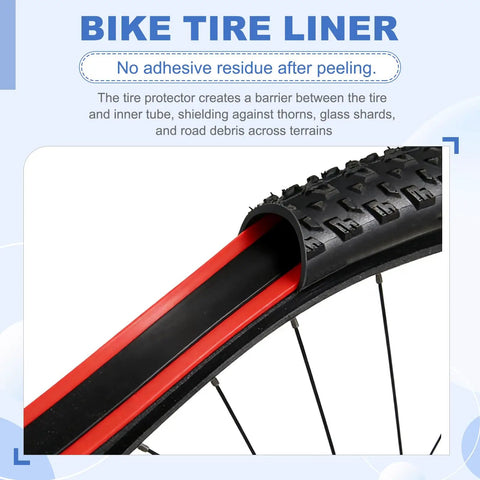 TPU Bike Tire Liner Anti Puncture Shield For 26 Inch Bikes Green 80x2300x1mm shown inside bike tire