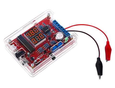 DIY Soldering Practice Kit With PWM Adjustable Signal Generator Voltage And Current Tester LED Display with red and black test leads