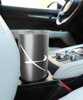 Insulated Stainless Steel Tumbler For Glider Pilot And Aviation Fans With Soaring Airplane Sailplane Design in car cupholder