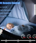Rechargeable 90 LED Closet Lights With Motion Sensor And Remote Wireless illuminating a crib at night with a sleeping baby