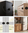 Heavy Duty Refrigerator Locks With Keys 12 Pack Adhesive Fridge Locks securing cabinets and appliances for child safety.