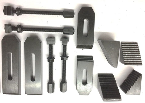 24 Piece Clamp Kit For Milling Machines And Rotary Tables M6 Thread includes various clamps and nuts, plain view
