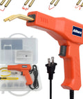 Plastic Weld Kit For DIY Car Bumper And Plastic Part Repairs With Hot Staples, Fast Fix, Red welding gun and accessories