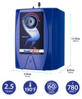 Instant On Demand Hot Water Dispenser System With 2.5 Quart Tank, 780W, temperature control, blue design with dimensions