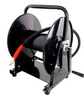 Beefy Heavy Duty Portable Hose Reel For 5000 PSI High Pressure Power Washers And Sewer Jetters Holds Three Eighths Inch By Two Hundred Feet Hose