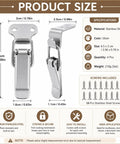 4 Pack 90 Degree Toggle Latches With 16 Stainless Screws For Tool Boxes Cabinets And Storage Chests Built Tough Ready To Lock Down Right Angle Draw Latch Catch Kit Heavy Duty Rust Resistant Simple Install dimensions and specifications diagram.