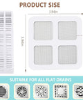 Peel And Stick Shower Drain Hair Catchers 30 Pack Disposable Mesh Filters Waterproof Backing, 3.94in size for all flat drains.
