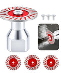 Badass Grade 4 Pack Mini Diamond Saw Blades Set For Granite Marble And Tile Precision Cutting With 5 8 11 Arbor includes a diamond blade.