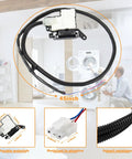 Washer Latch Assembly Replacement For Whirlpool Washers Lid Lock Switch Easy Install Drop In Fit Compatible With AP7002928 MVW5430MW0 WTW5010LW0 WTW5015LW0 WTW5057LW0 And Related Models, 45-inch wiring harness