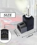 Reliable 4 Pin Brake Light Switch Replacement For Hyundai And Kia Cars With Plug And Play OEM Style Fitment CNR1164 shown with dimensions