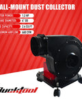 Built Like A Tank Wall Mount Dust Collector For Woodworking Pros With Kicking 660 Cfm Airflow And Dependable 1.2Hp Tefc Motor running quiet, black dust collector with intake.