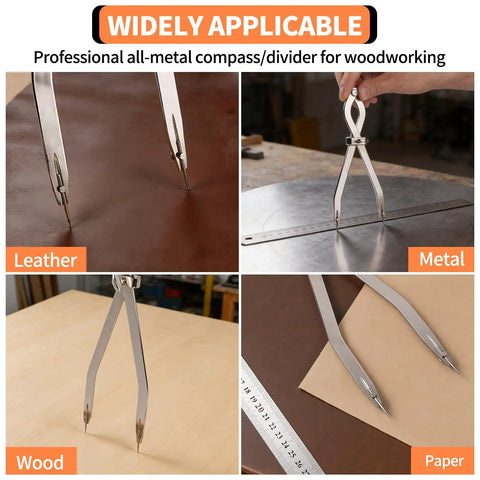 Heavy Duty Radius Divider Tool 12 Inch Scriber For Sheet Metal Fabrication And Layout Work Fast Adjust Replaceable Points