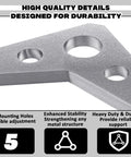 Badass Heavy Duty Weld On Gusset Plates 10 Pack 3X3 Inch Steel Triangle Tabs 1 4 Thick Five Hole Reinforcement Bracket up close.