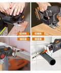 No Sweat Cordless Jigsaw And Reciprocating Saw Combo For Badass Wood And Metal Cuts Lightweight Compact Design in action cutting wood and metal.