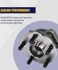 513303 Beefy Front Wheel Bearing And Hub Assembly, 2 Piece Set For Subaru Front Wheel Hub With ABS, 5 Lug Bolts; Side View