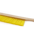 Beekeeping Brush For Bee Hives 14 Inch Beehive Brush With Gentle Soft Bristles Easy Bee Removal From Frames For Inspections Must Have Hive Tools For Beekeepers Durable Wooden Handle Safe On Bees, featuring yellow bristles and wooden handle.