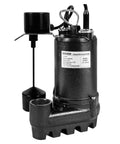 Heavy Duty Cast Iron Submersible Sump Pump 1/2 HP 3600 GPH Workhorse With Vertical Float Switch and NPT Discharge