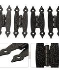 4 Pack Antique H Shape Cabinet Hinges 3.5 Inch Flat Flush Mount Door Hinges For Kitchen Cupboards Wardrobes With Vintage
