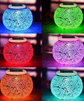 Color Changing Solar Powered Glass Ball Lights For Garden Patio And Indoor Decor Waterproof Table Lamp Night Light