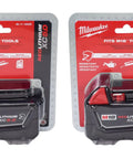 Extended Capacity 18V 5Ah XC Battery Pack Two Pack With Resistant Housing displayed in packaging