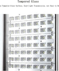 JUDYSSY Led Flood Light Ac100-265V Outdoor Floodlight Spotlight Ip65 Waterproof, close-up of tempered glass surface and LEDs.
