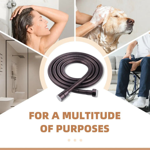 Oil Rubbed Bronze 79 Inch Stainless Steel Handheld Shower Hose Replacement With G One Half Thread in various usage scenarios