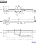 JD45C Linear Guide Rail Synchronous Belt Module Electric Sliding Table technical dimensions schematic