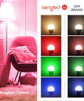Comparison of Alexa Ready Color Changing LED Bulbs A19 100W Equivalent, with bright RGB lighting vs off-brand