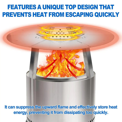 27 Inch Heat Deflector For Yukon Fire Pit Stainless Steel Diffuser With Three Support Legs And Carrying Handle
