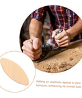 100 Piece Real Deal Hardwood Joiner Biscuits For Woodworking Board Jointing Straight Up Strong Hold No Hassle Carpenter Kit shown in use with a woodworking tool.