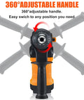Powerful 13 Amp SDS Plus Rotary Hammer Drill 1-1/4 Inch with 360-degree adjustable handle illustration
